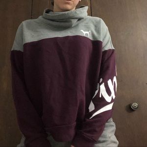 PINK hoodless sweatshirt maroon